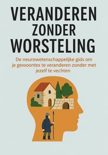 Illustratie van het brein met veranderpijlen – neurowetenschappelijke gids voor gewoonteverandering