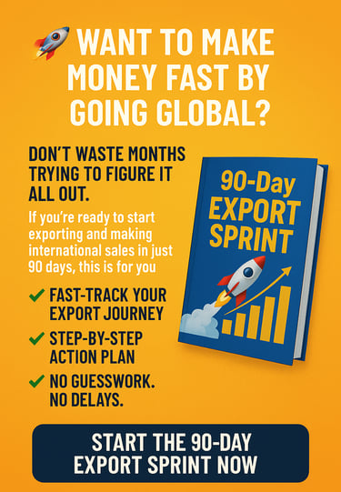 a book cover with the words,'90 days of exporting the world 'by Amine HBI