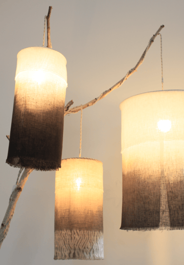 luminaires en textile végétal Couleurs Rivage