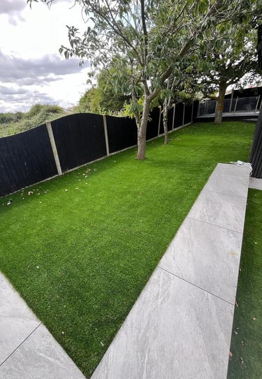 artificial grass installed image