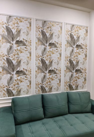 Charcoal Moulding Wallpaper Design