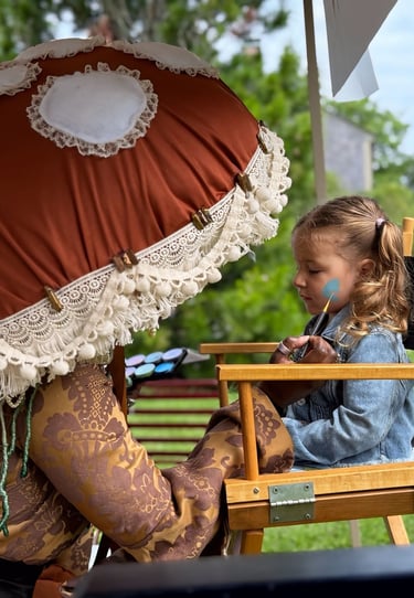 Face painting at a festival