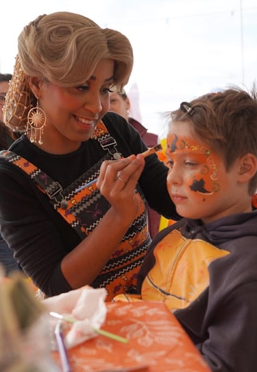 Halloween themed face paint
