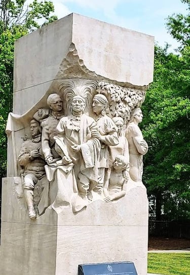 Knoxville, TN Travel - Statue at riverfront and Neyland Greenway