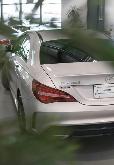 CLA 250 getting Bridgestone tyres installed at Tyrepublic’s Lagos tyre shop