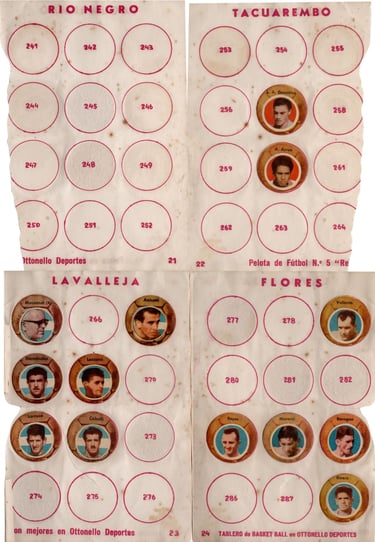 1961 Astros Del Deporte Basketball Page from Album Rare Uruguay 3