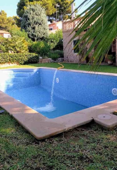 relleno de piscina