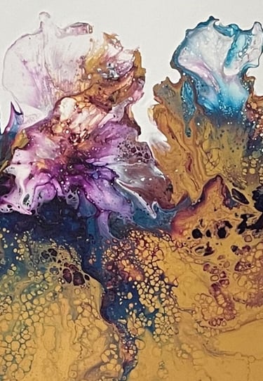 Flower explosion - Tableau art abstrait - art contemporain - acrylique sur toile