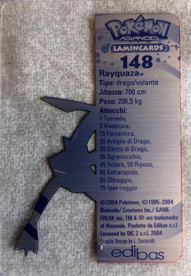 148 Rayqauza Lamincards pokémon vertical