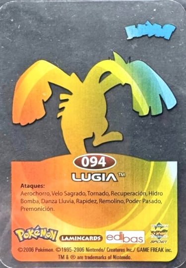 94 Lugia Lamincards série 2