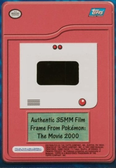 Authantic Film Frame Topps Pokémon The Movie 2000 back