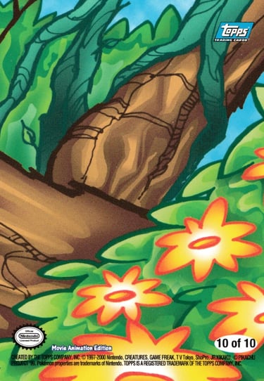 Stickers 10 of 10 Topps Pokémon The Movie 2000 back