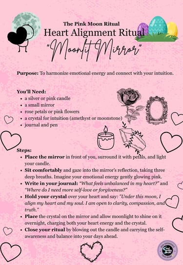 Pink Moon Heart Alignment Ritual Page Soul Sisters Tarot