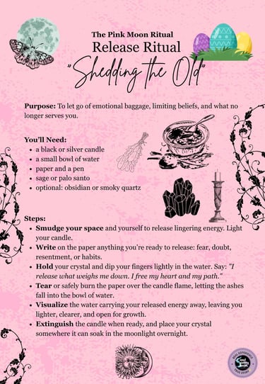 Pink Moon Releasing Ritual Page Soul Sisters Tarot
