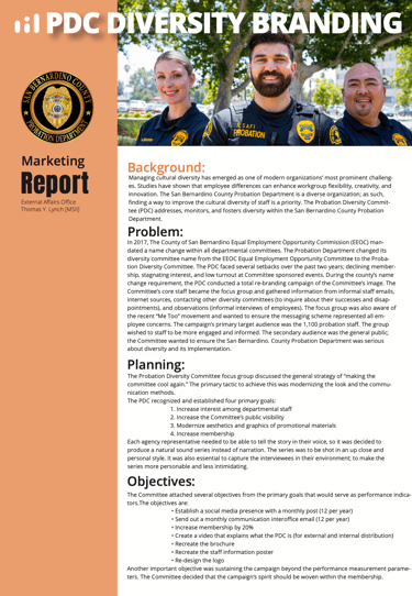 San Bernardino County probation Diversity Campaign, Diversity Campaign