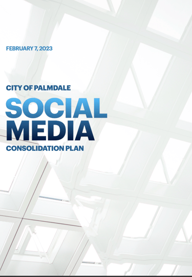 City of Palmdale Social Media, Social media Plan 