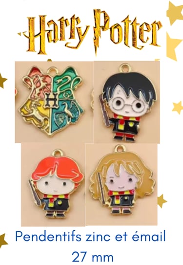 Breloques émail Harry Potter pour commande Les Couleurs de Lo