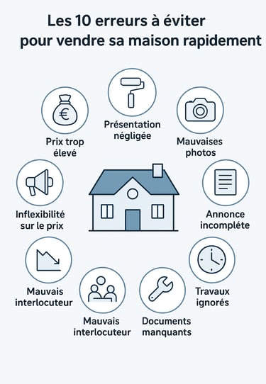 venteimmorapide.fr Les 10 erreurs qui retardent la vente d’un bien immobilier maison immeuble de