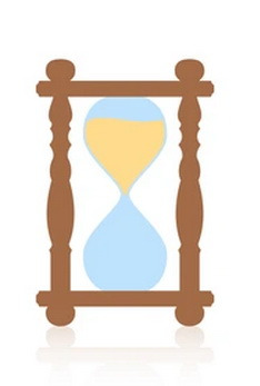 image of an hourglass full
