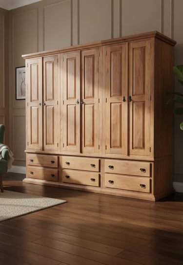 Armário Guarda Roupas Casal - Madeira Demolição.