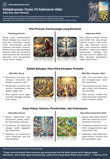 Kebijaksanaan Dunia vs Kebenaran Allah: Siapa yang akan menang?