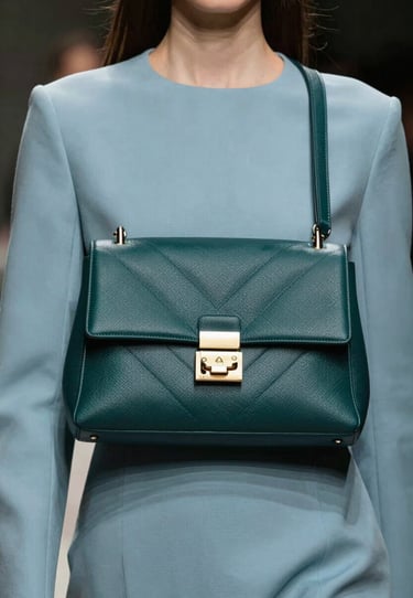 Close-up of high-end fashion accessories on a model, focused lighting, luxury aesthetic, sharp details, including brand colors #1A5E63 and #74A8AE in the fabric textures.