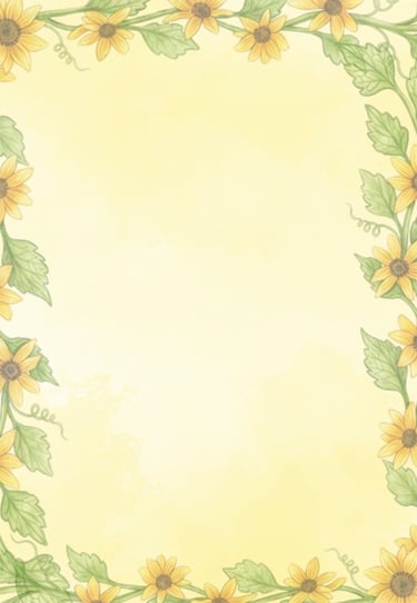 August 2026 Stationeries Free Download JPG Sunflower Full page
