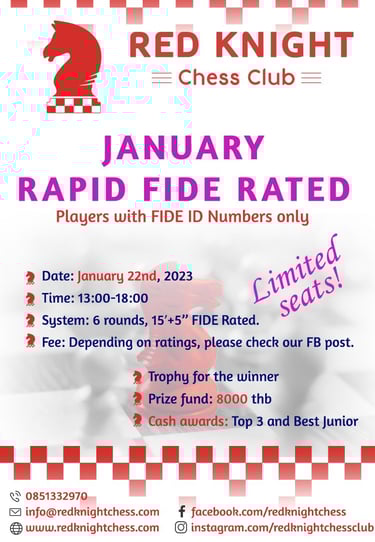 Red Knight Chess Club, Bangkok Thailand. FIDE Rated Rapid