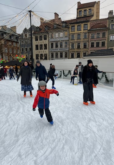 Child Ice Skating Warsaw