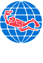 Official PADI emblem, representing Gili Scuba Diving's certified dive training and courses in Gili Trawangan.