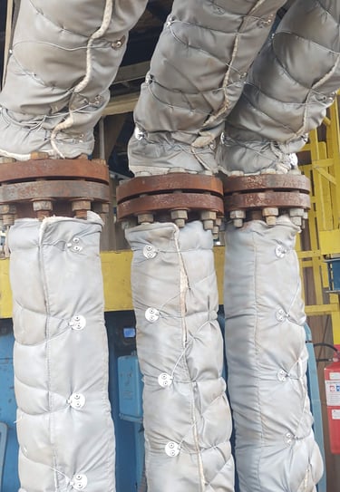 isolação térmica removível para indústria química e petroquímica, isolação removível para tubulação 
