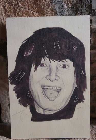 portrait stylo bic imprimé bois fsc