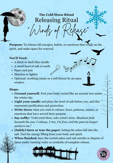 Cold Moon Ritual Releasing Ritual Soul Sisters Tarot