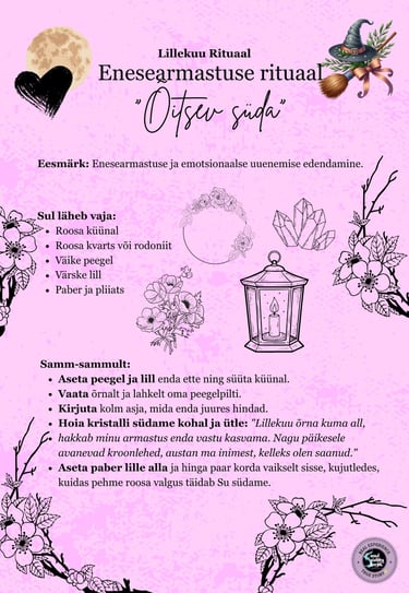 Lillekuu Enesearmastuse Rituaal Soul Sisters Tarot