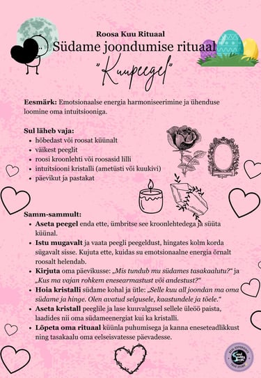Roosa Kuu Südame Joondumise rituaal Soul Sisters Tarot