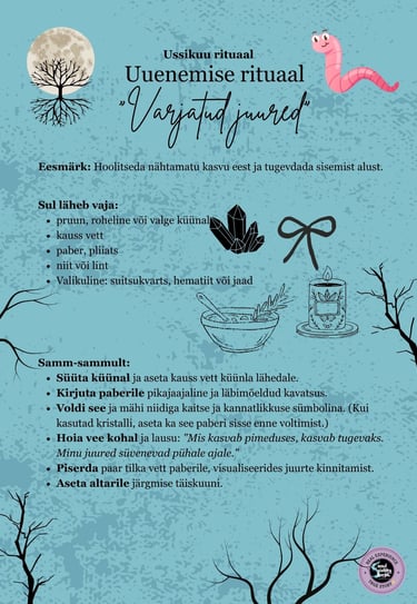 Ussikuu rituaal Uuenemise rituaal Soul Sisters Tarot