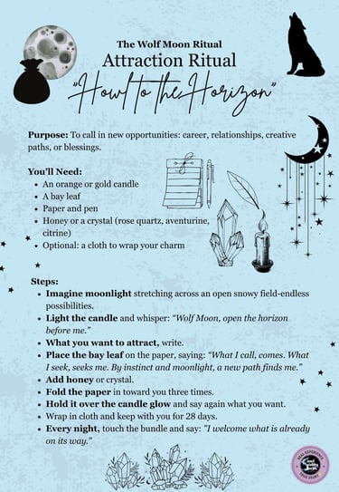 Wolf Moon Ritual Attraction Ritual Soul Sisters Tarot