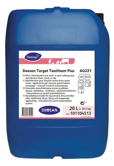 target teatfoam plus sağım öncesi meme dezenfektanı