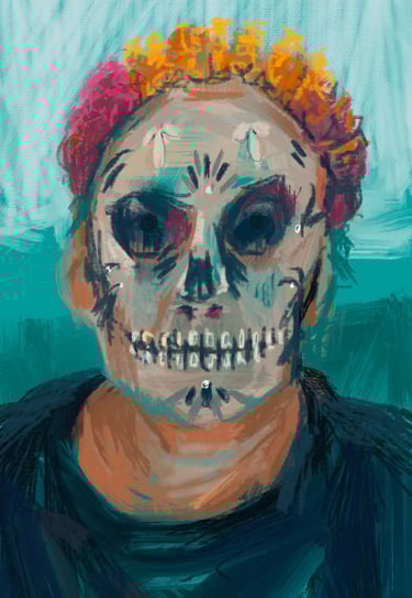 Catrina selfie - digital postcard