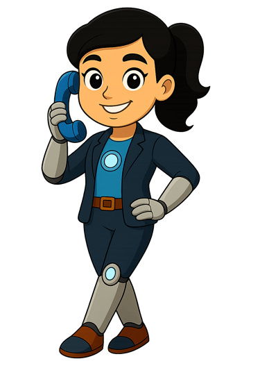 Una de nuestras agentes IA que funciona por teléfono