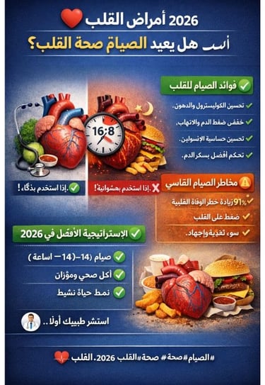 ❤️ أمراض القلب   2026: هل يعيد الصيام كتابة صحة القلب؟ ؟