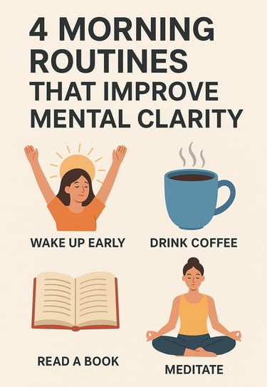 Morning routine infographic for better mental clarity