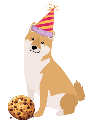 shiba inu cookie fête évènement anniversaire