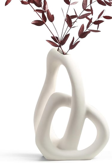 Modern Sculptural Vase for Scandinavian Bedroom Accent