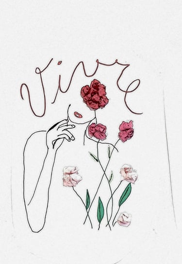 Dessin réalisé en séance sur l'élan vital retrouvé grâce à l'art thérapie