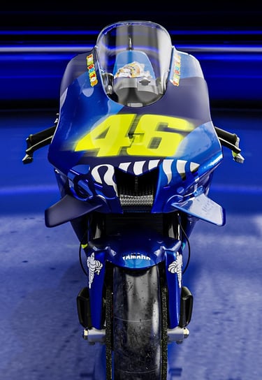 livery de una Yamaha de MotoGP inspirada en Valentino Rossi