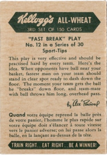 All-Wheat Basketball fast break plays card