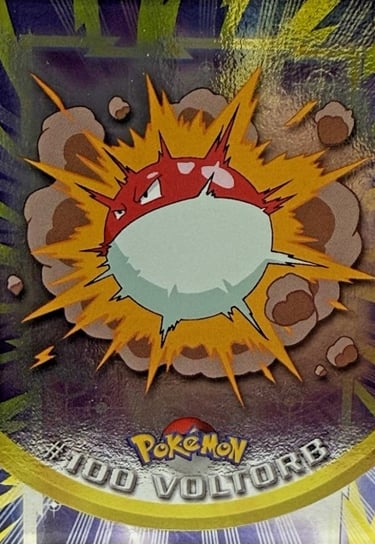 100 Voltorb Topps Pokémon series 2 US silver foil