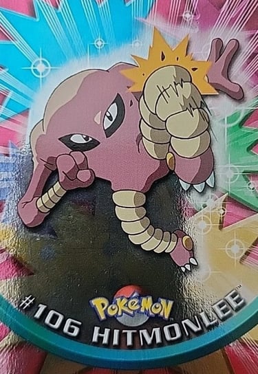 106 Hitmonlee Topps Pokémon series 2 US silver foil