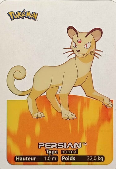 53 Persian Lamincards Pokémon série 1